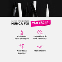 Cola para cílios Delineadora Easy Pen - cor preta Kiss New York