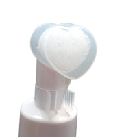 Frasco Pump Espumador com escova de silicone formato coração