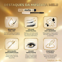 Kit com 03 Máscaras de Cílios Peel Off Tipo Melu Para Ruby Rose, PRETA, Like It + Challenge + Selfie