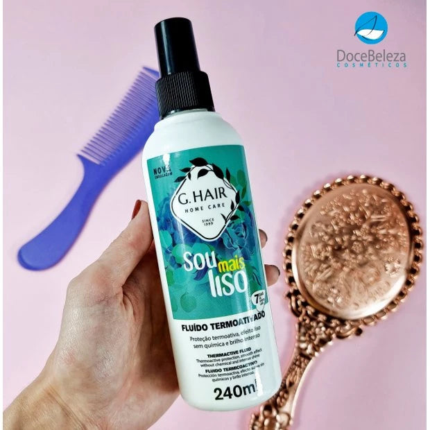 G Hair Fluido Termo Ativado Sou Mais Liso Protetor Térmico 240ml