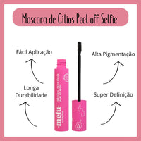 Kit com 03 Máscaras de Cílios Peel Off Tipo Melu Para Ruby Rose, PRETA, Like It + Challenge + Selfie