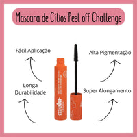 Kit com 03 Máscaras de Cílios Peel Off Tipo Melu Para Ruby Rose, PRETA, Like It + Challenge + Selfie