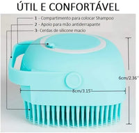 Escova Massageadora com dispenser de sabonete