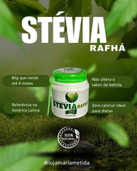STÉVIA RAFHÁ 100% NATURAL IMPORTADA - Pote 80g em pó